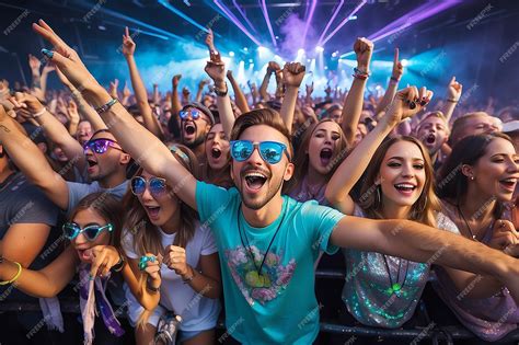 party crowd having fun