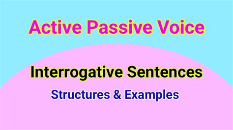 passive voice interrogative sentences examples