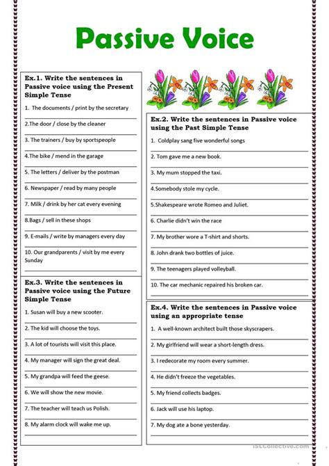 passive voice with modals exercises pdf with answers