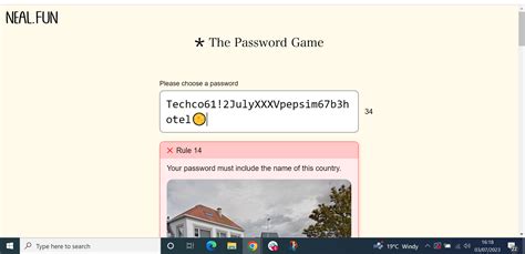 Password Game Walkthrough