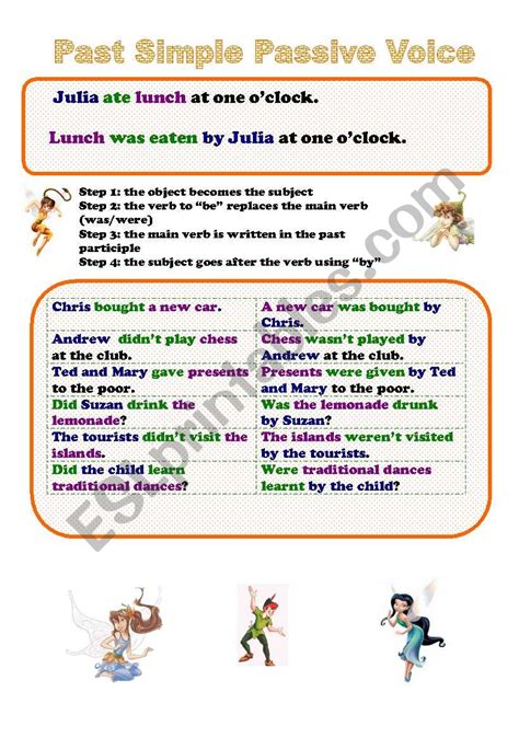 past simple passive questions examples