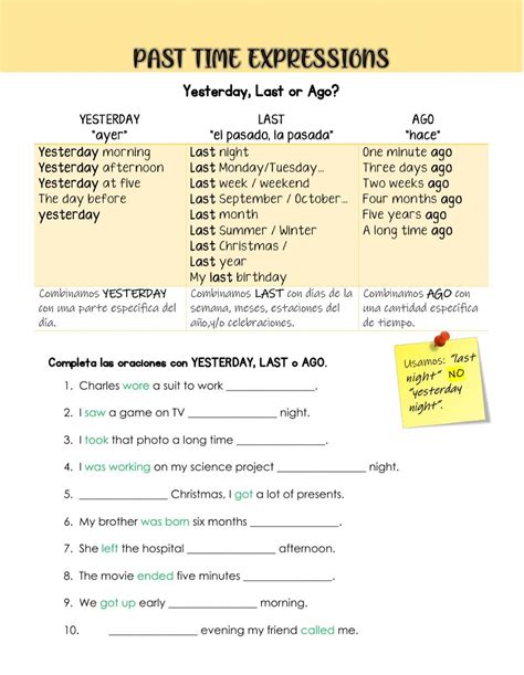 past time exercises
