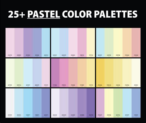 pastel colors number code
