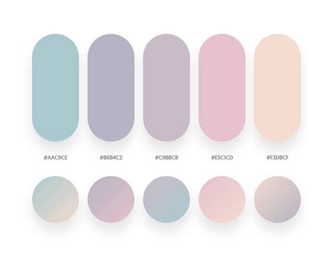 pastel gradient color code