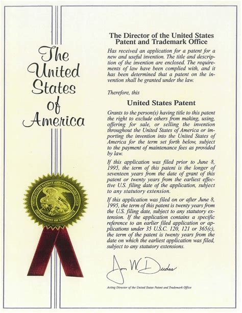 patent certificate