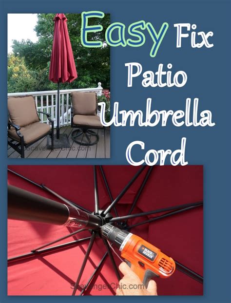 patio umbrella string has come loose