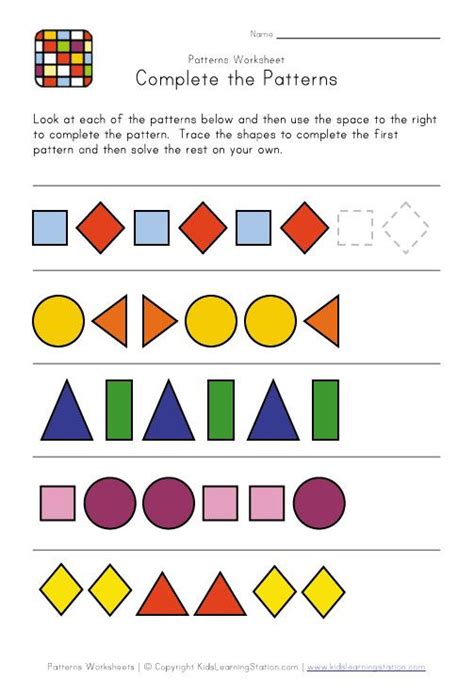 pattern questions for grade 3
