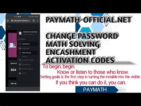 paymath free registration login activation code