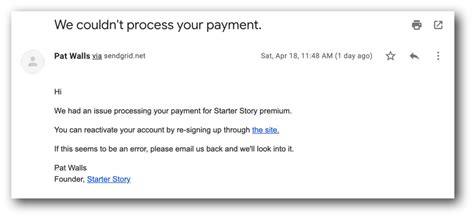 payment error message example