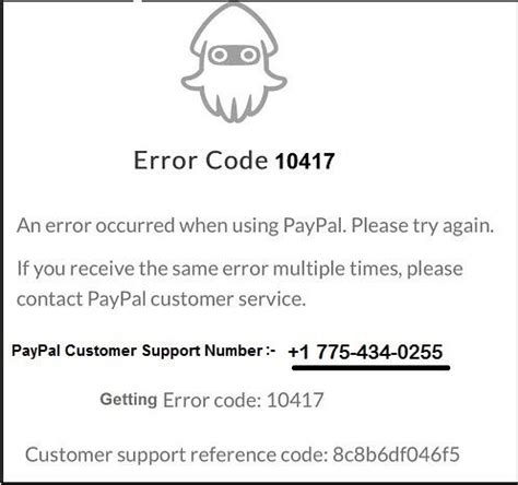paypal error code a103