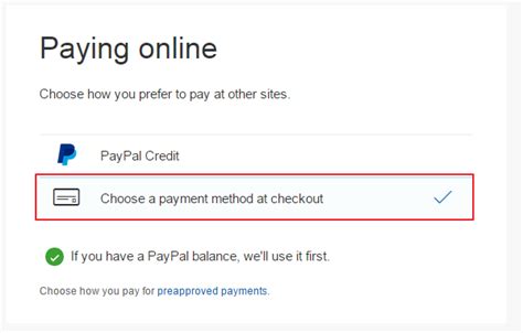 paypal set default payment method