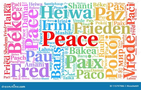 peaceful place in different languages