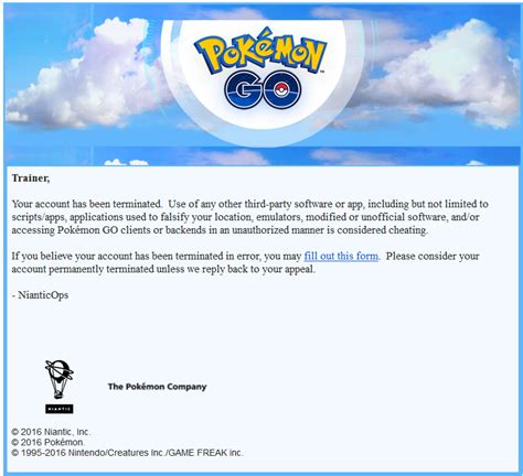 Pemblokiran akun Pokemon Go