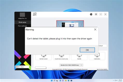 pen tablet not detecting tablet