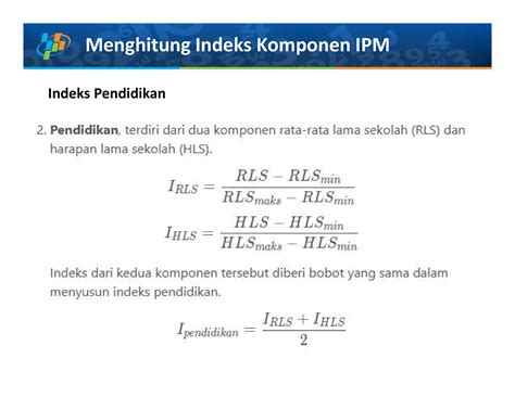 penghitungan indeks