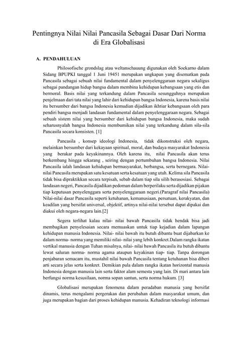 pentingnya nilai dasar