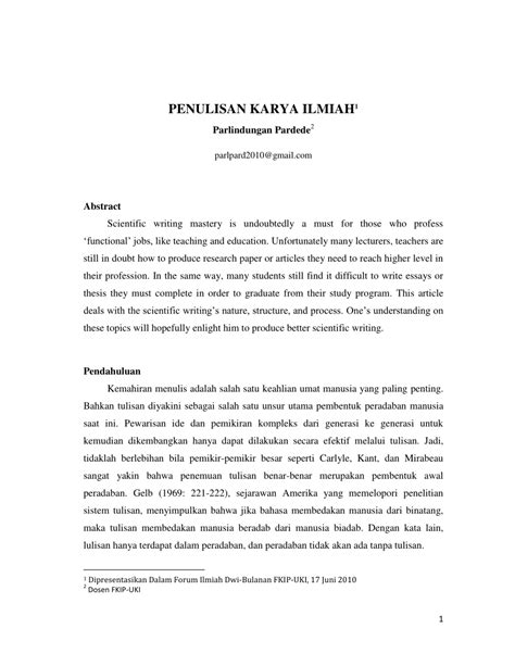 penulisan ilmiah