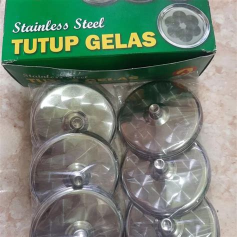 Penyimpanan Gelas Stainless Tutup