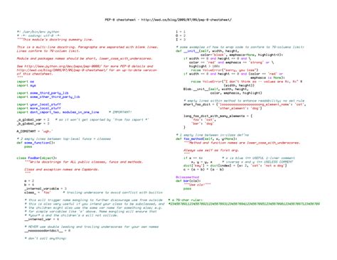 pep8 coding standards