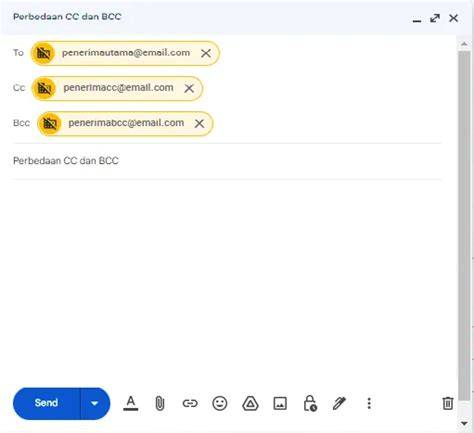 perbedaan cc bcc email