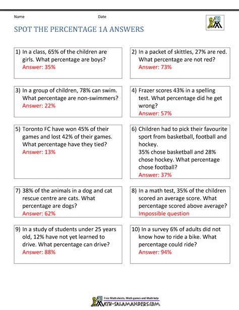 percent word problems with answers pdf