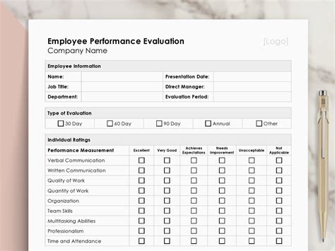 performance evaluation message to employees
