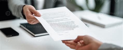 Person handing over document