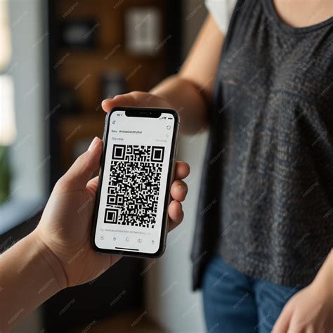 person scanning QR code