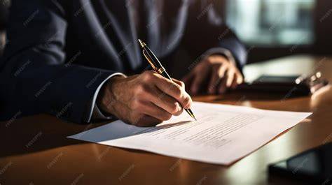 A person signing a document