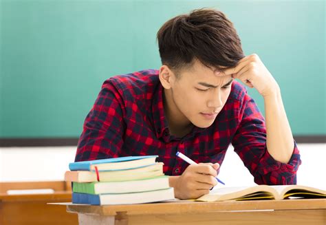 Person studying intensely