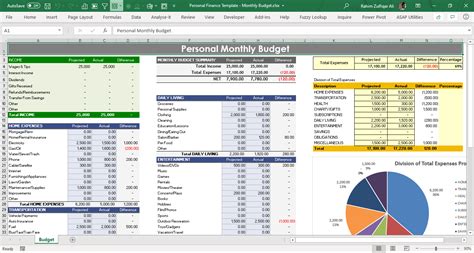 Personal Finance Excel Template