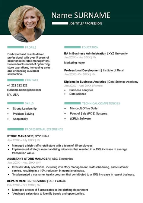 personal information examples for resume