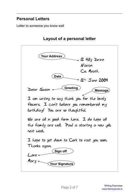 Personal letter writing