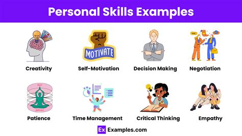 personal skills examples for students in school