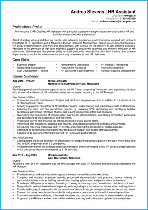 personal statement examples hr assistant