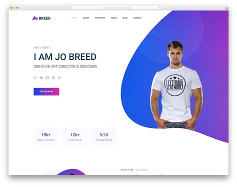 personal website code template