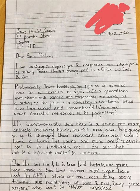 persuasive letter example for students