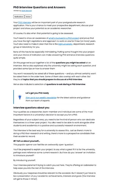 phd interview questions and answers reddit