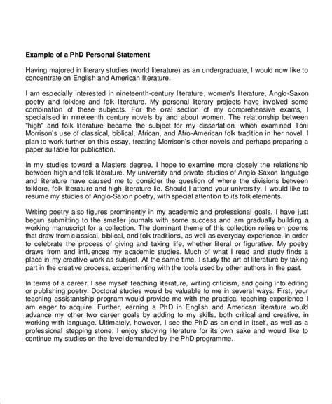 phd personal statement example pdf