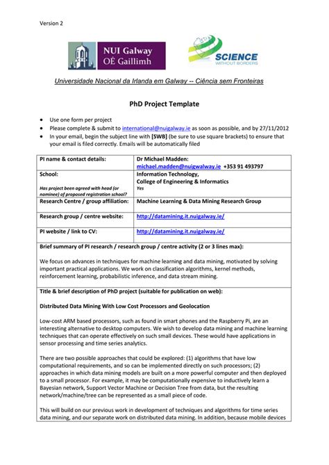 phd project description sample