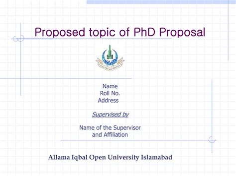 phd research proposal presentation example