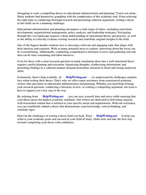 phd research topics in educational administration and planning
