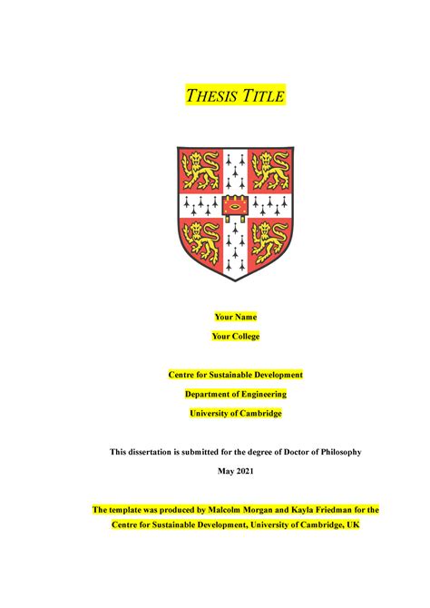 phd thesis template cambridge