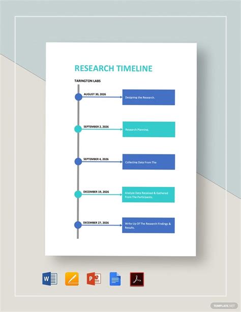 phd timeline template word