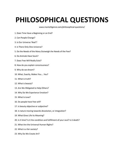 philosophical questions examples with answers