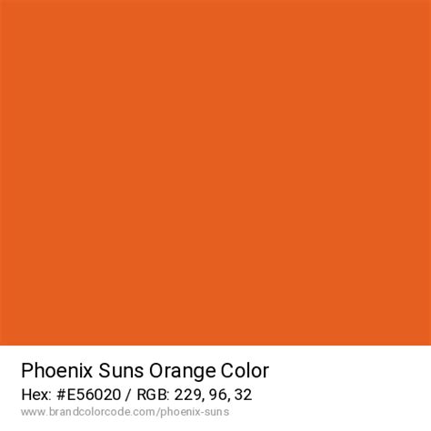 phoenix suns orange hex code