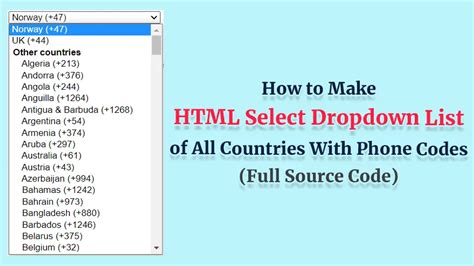 phone code in html