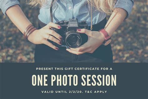 Photography Session Gift Certificate Template