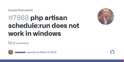 php artisan schedule run fail