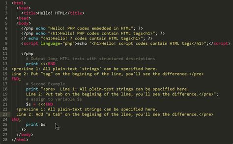 php code list